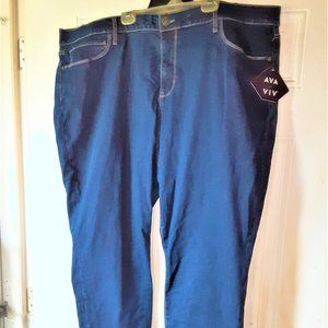 Ava & Viv Women's Plus Size Skinny Jeans (26W)